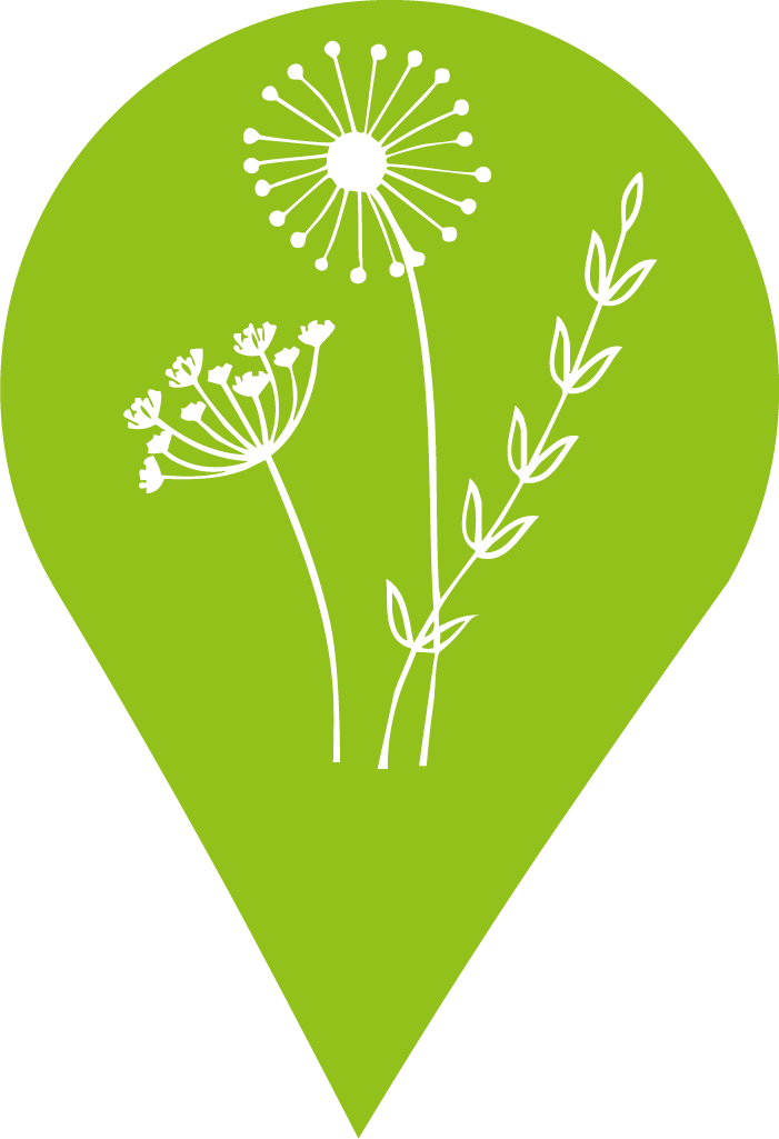 Blumenwiese Icon Grün Flag